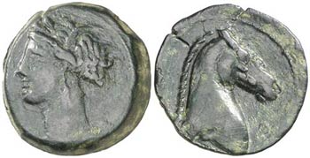 (s. III-II a.C.). Zeugitana. Cartago. AE 19. ... 