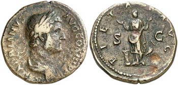 (133-135 d.C.). Adriano. As. (Spink falta) ... 
