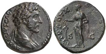 (155-156 d.C.). Marco Aurelio. As. (Spink ... 