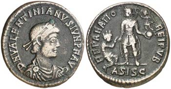(379-383 d.C.). Valentininiano II. Siscia. ... 