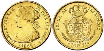 1862. Isabel II. Sevilla. 100 reales. (AC. ... 