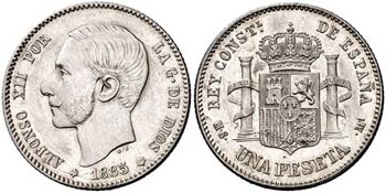 1885*1886. Alfonso XII. MSM. 1 peseta. (AC. ... 