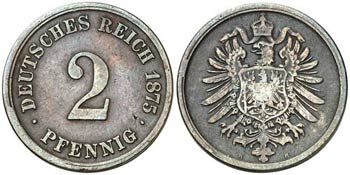 1875. Alemania. Guillermo I. H (Darmstadt). ... 