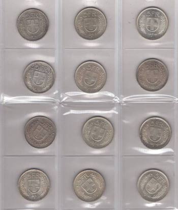 1932 a 1969. Suiza. B (Berna). 5 francos. ... 