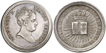 1837. Isabel II. Barcelona. Proclamación de ... 