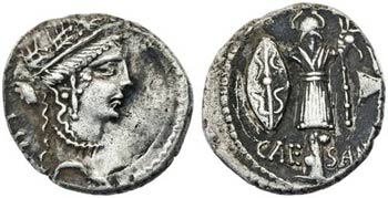 (48 a.C.). Julio César. Denario. (Spink ... 