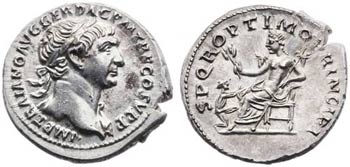 (107 d.C.). Trajano. Denario. (Spink 3162 ... 
