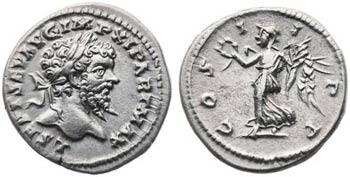 (198-200 d.C.). Septimio Severo. Denario. ... 