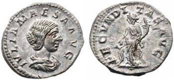 (218-220 d.C.). Julia Maesa. Denario. (Spink ... 