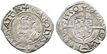 1550. Carlos I. Besançon. 1/2 carlos. (Vti. ... 