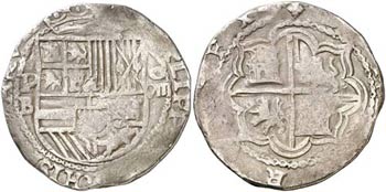 * s/d. Felipe II. Potosí. B. 8 reales. (AC. ... 