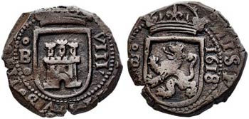 1618. Felipe III. Burgos. 8 maravedís. (AC. ... 