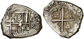 1603. Felipe III. Granada. M. 2 reales. (AC. ... 