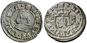 1663. Felipe IV. Segovia. BR. 4 maravedís. ... 