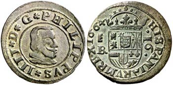 1664. Felipe IV. Segovia. BR. 16 maravedís. ... 