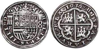 1636. Felipe IV. Segovia. R. 8 reales. (AC. ... 