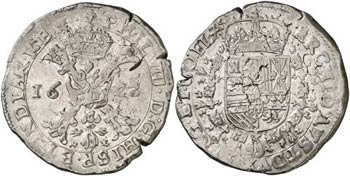 1622. Felipe IV. Brujas. 1 patagón. (Vti. ... 