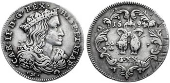 1694. Carlos II. Nápoles. AG/A. 1 tari/20 ... 
