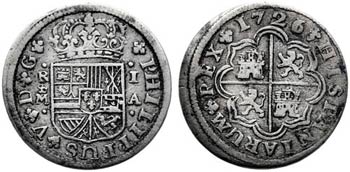 1726/1. Felipe V. Madrid. A. 1 real. (AC. ... 