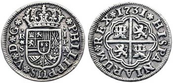 1731. Felipe V. Sevilla. PA. 1 real. (AC. ... 