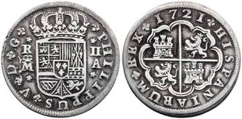 1721. Felipe V. Madrid. A. 2 reales. (AC. ... 