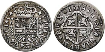 1718. Felipe V. Sevilla. M. 4 reales. (AC. ... 