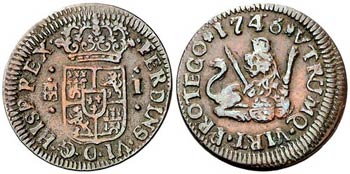 1746. Fernando VI. Segovia. 1 maravedí. ... 