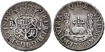 1758. Fernando VI. Lima. JM. 1 real. (AC. ... 