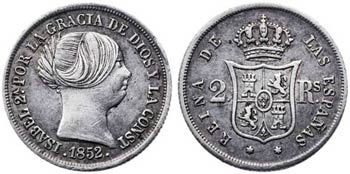 1852. Isabel II. Madrid. 2 reales. (AC. ... 