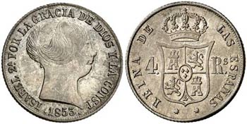 1853. Isabel II. Sevilla. 4 reales. (AC. ... 