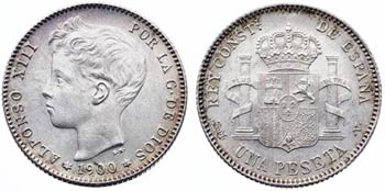 1900*1900. Alfonso XIII. SMV. 1 peseta. (AC. ... 