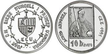 (1992). Andorra. 10 diners. (Kr. 71). 31,47 ... 