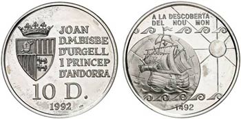 1992. Andorra. 10 diners. (Kr. 78). 31,10 g. ... 
