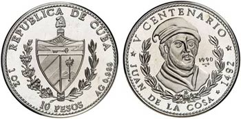 1990. Cuba. 10 pesos. (Kr. 266). 31,10 g. ... 