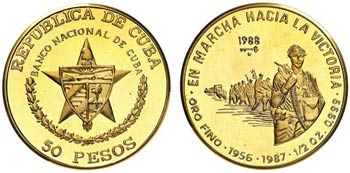 1988. Cuba. 50 pesos. (Fr. 17) (Kr. 208). ... 