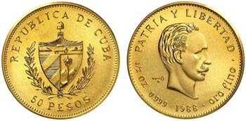 1988. Cuba. 50 pesos. (Fr. 21) (Kr. 214). ... 
