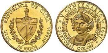 1990. Cuba. 50 pesos. (Fr. 46) (Kr. 298). ... 