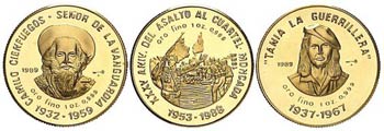 1989. Cuba. 100 pesos (tres). (Fr. 33, 35 y ... 