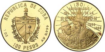 1989. Cuba. 100 pesos. (Fr. 41) (Kr. 449). ... 