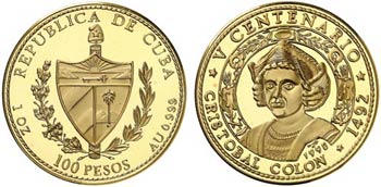 1990. Cuba. 100 pesos. (Fr. 45) (Kr. 302). ... 