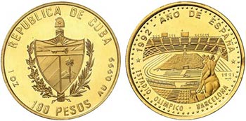 1991. Cuba. 100 pesos. (Fr. 57) (Kr. 534). ... 