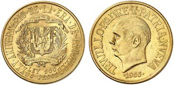 1955. República Dominicana. 30 pesos. (Fr. ... 