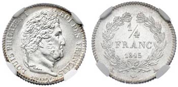 1845. Francia. Luis Felipe I. A (París). ... 