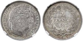 1847. Francia. Luis Felipe I A (París). 2 ... 