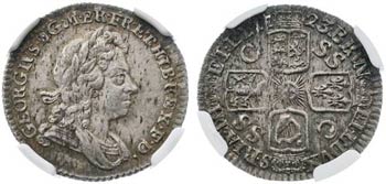 1723. Gran Bretaña. Jorge I. 6 peniques. ... 