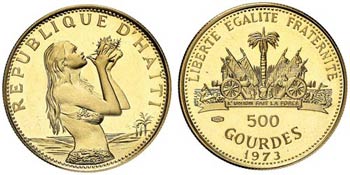 1973. Haití. 500 gourdes. (Fr. 24) (Kr. ... 