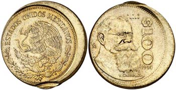 1990. México. 100 pesos. (Kr. 493). 11,74 ... 