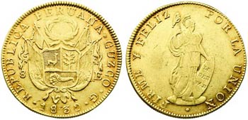 1830. Perú. Cuzco. G. 8 escudos. (Cal.Onza ... 