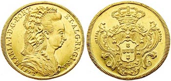 1792. Portugal. María I. Lisboa. 4 escudos ... 