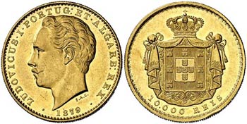 1879. Portugal. Luis I. 10000 reis. (Fr. ... 